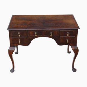 Bureau ou Coiffeuse à 5 Tiroirs Antique en Noyer, 1910s