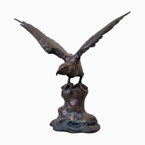 Japanischer Vintage Adler auf Felsen, 1968