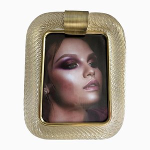 Small Picture Frame in Murano Glass and Brass by Simoeng