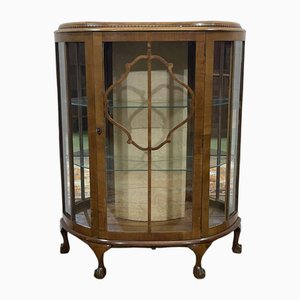 Vintage English Display Cabinet in Walnut, 1950s