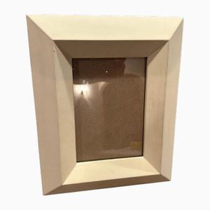 Modern Italian Ivory Lacquered Wood Picture Frame by Bussolari, 1990s