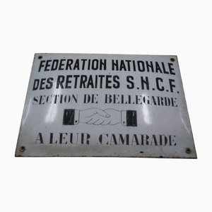 France Trade Union Metal Plaque, 1920s