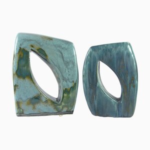 Joanna Wysocka, Handmade Pottery Glazed Sculptures, Ceramic, Set of 2