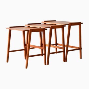 Vintage Scandinavian Nesting Tables, 1960s, Set of 3