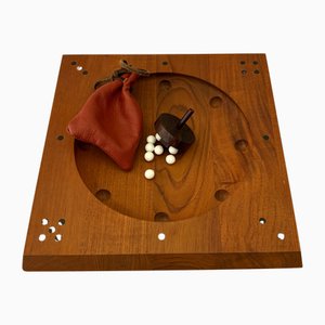 Teak Board Game Table Decoration by Piet Hein for Skjøde Skjern, Denmark, 1960s