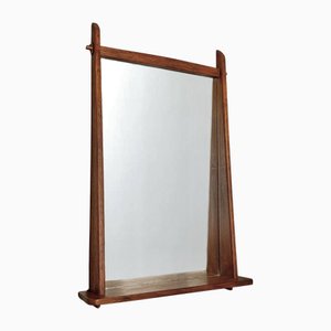 Specchio da parete Mid-Century in teak con mensola, Svezia, anni '50