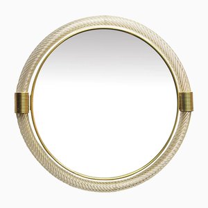 Venetian Round Murano Glass Wall Mirror by Simoeng