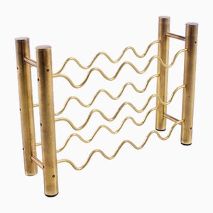 Regency Brass Wine Rack from Belgo Chrome, 1970s