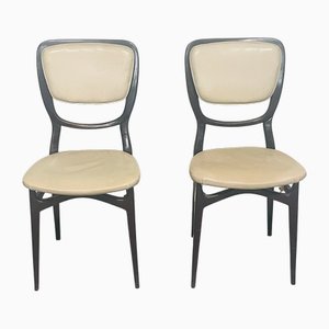 Set of Wooden and Sky Chairs, 1960s