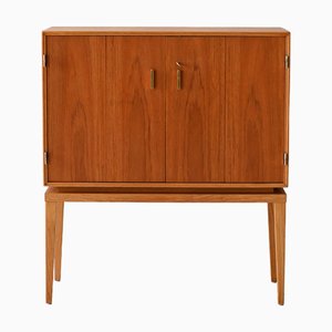 Vintage Scandinavian Teak Bar Cabinet, 1950s