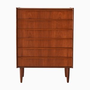 Commode Scandinave Vintage avec Poignées en Porte-à-faux, 1950s