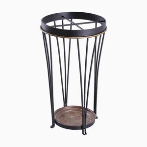 Black Iron Umbrella Holder by Pilastro, 1950s