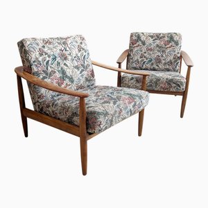 Floral Print Lounge Chairs by Carl Straub for Goldfeder, 1960s, Set of 2