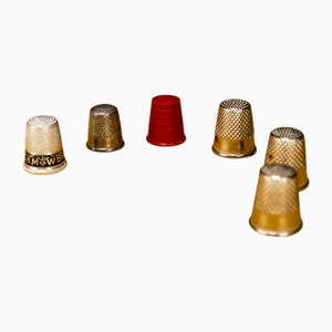 Vintage Thimble Set, 1960s, Set of 6
