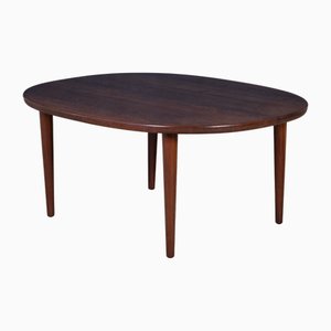 Oval Rosewood Coffee Table attributed to Aksel Kjersgaard, Odense Møbelfabrik, 1960s