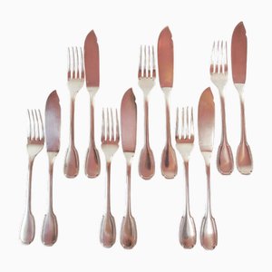 Fish Cutlery from Christofle, 1890s, Set of 12