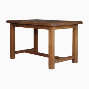 Tavolo da pranzo brutalista rustico in quercia di De Puydt, anni '70