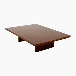 Large Bamboo and Wood Coffee Table attributed to Axel Vervoordt, 1980s