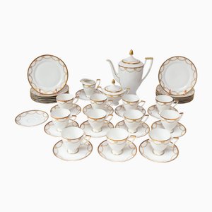 Swedish Porcelain Coffee and Dessert Set for Eleven People, 1950s, Set of 39