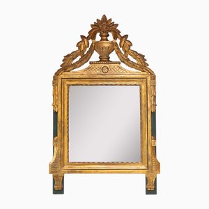 French Louis XVI Style Gilt Mirror with Crest, 1930s