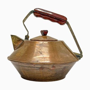 Art Deco Wasserkocher aus Kupfer & Bakelit, 1930er