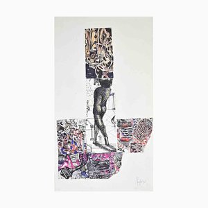 Alberto Inglesi, Surreal Composition, Mixed Media on Paper, 1996