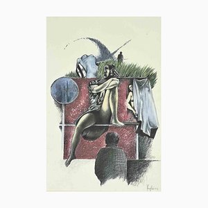 Alberto Inglesi, A Girl, Mixed Media on Paper, 2004