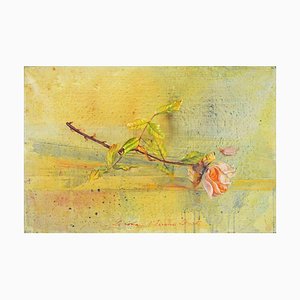 Lea Monetti, The Winter Rose, Tempera Painting, 1990s