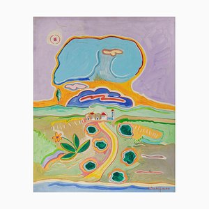 Luciano Schifano, Der Weg, Ölgemälde, 1987