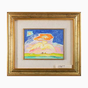 Luciano Schifano, The Dove, Oil Painting, 1980s