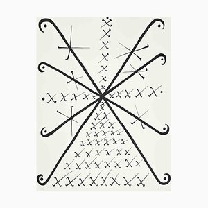 Rafael Alberti, Letter X, Lithograph, 1972