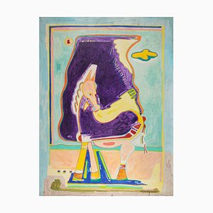 Luciano Schifano, Horse, Oil Painting, 1988