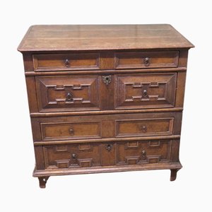 Kommode oder Mansardenkommode aus Eiche, 17. Jh.