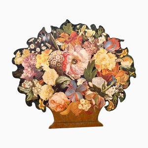 Art Deco Floral Collage Screen, 1930s