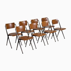 Chaises Pyramide par Wim Rietveld pour Ahrend de Cirkel, 1960s, Set de 8