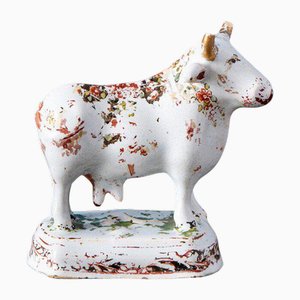 Niederländische Delfter Polychrome Kuh, 18. Jh.