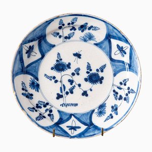 Dutch Delft Blue and White Pannekoek Plate, 18th Century