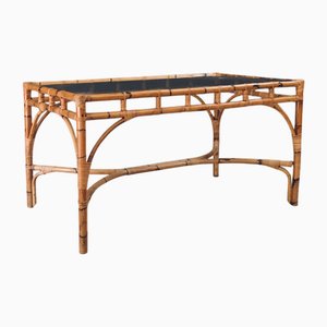 Mid-Century Chippendale Bamboo Dining Table, Italy, 1960s