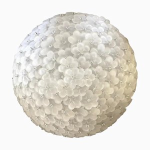 Sanded-Flowers Murano Glass Flush Mount by Simoeng
