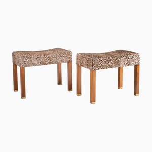 Leopard Stools, 1930s, Set of 2