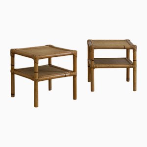 Rattan Bedside Tables by Dal Vera, 1970s, Set of 2