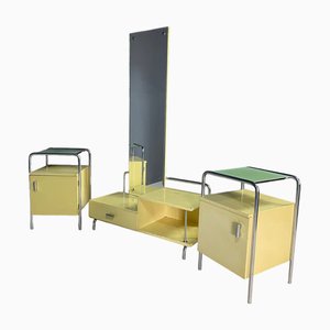 Bauhaus Bedroom Set from Slezák, Czechoslovakia, 1930s, Set of 3