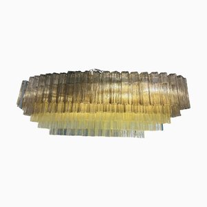 Large Murano Glass Chandelier in Gold by Simoeng