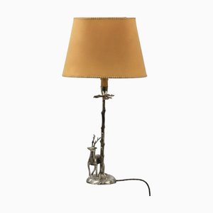 Sculptural Silver-Plated Deer Table Lamp from Valenti Luce, Spain, 1968