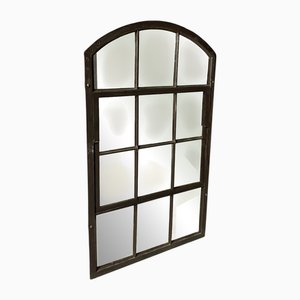 Specchio industriale in ferro patinato, Cecoslovacchia, anni '60