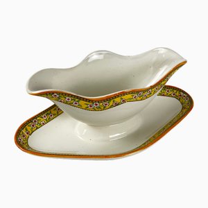 Ironstone Yvonne Sauceboat from Orchies, Early 20th Century