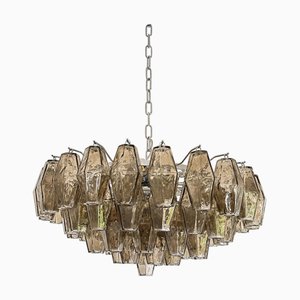 Chandelier with Fume Poliedri Murano Glass by Simoeng