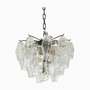 Bronzed Chandelier with Poliedri Murano Glass by Simoeng