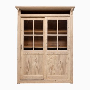 Wooden Display Cabinet with Sliding Doors, 1930