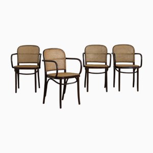 Sedie Prague di Josef Hoffmann per Thonet, metà XIX secolo, set di 4